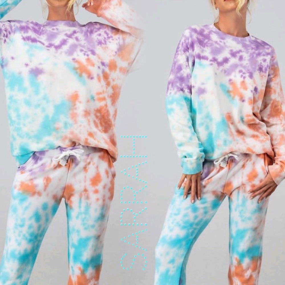 Coming Soon New Cozy Tie Dye Lounge Sweatshirt - Picture 2 of 6